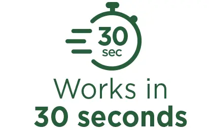 Works in 30 Seconds